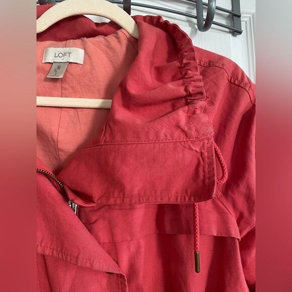 Loft Cotton Linen Blend Jacket Pink Women’s Size Small GUC - Picture 4 of 15